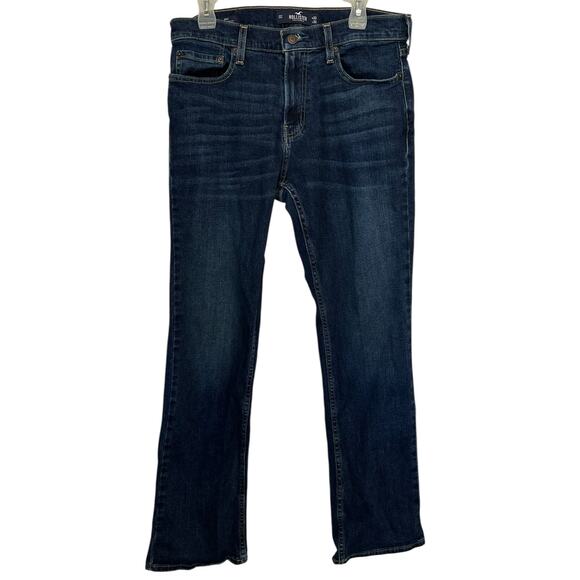 Hollister Boot Epic Flex Jeans Blue Dark Wash Denim 32x32 - Picture 3 of 11